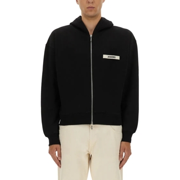 パーカー・フーディ Jacquemus Minimalist Black Zip-Up Hoodie Jacquemus Minimalist Black Zip-Up Hoodie Black