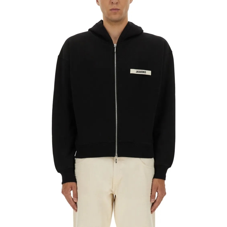 パーカー・フーディ Jacquemus Minimalist Black Zip-Up Hoodie Jacquemus Minimalist Black Zip-Up Hoodie Black