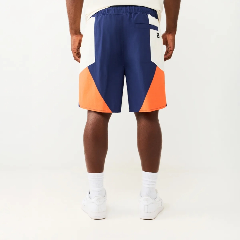 True Religion Shorts - Nylon Track-Short- Geometrisches Colorblocking dunkel-blau(Image 4)