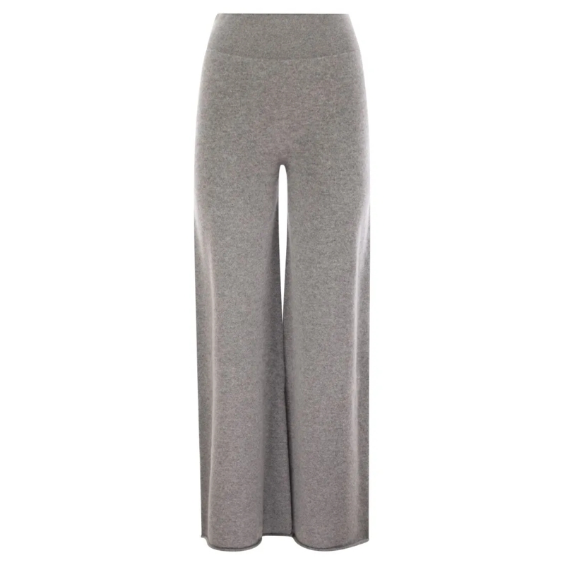 Vanise  Cashmere Wide-Leg Trousers Grey