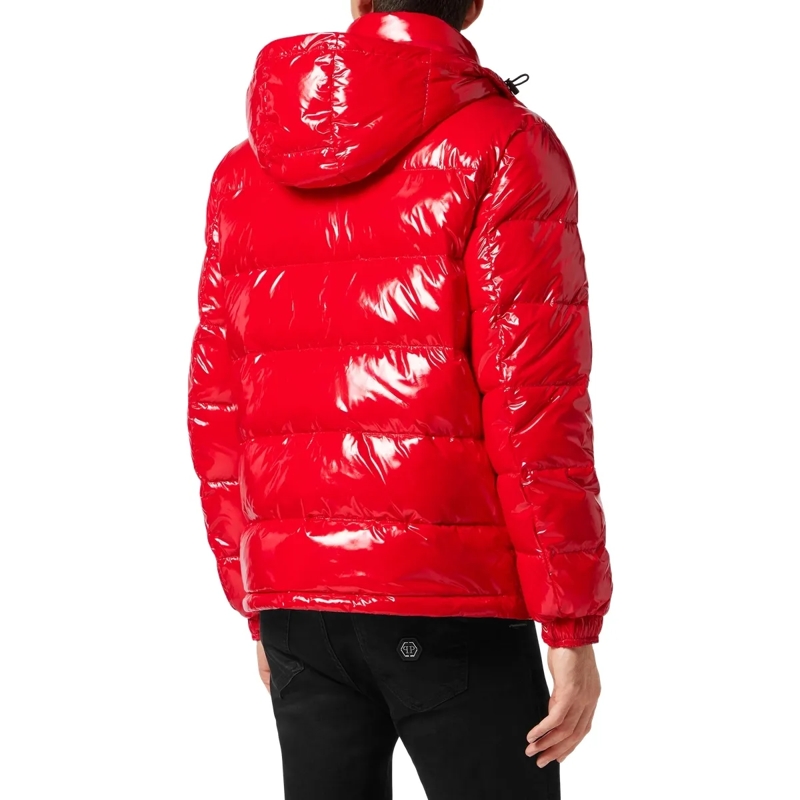 Philipp Plein Lederjacke Jacke Hexagon rot(Image 2)