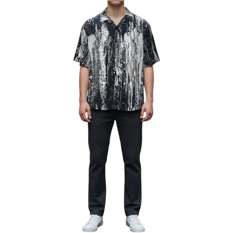 Carlo Colucci T-shirt Heren T-shirt schwarz