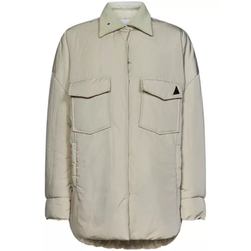 The Attico Short Oversize Padded Nylon Jacket Grey Daunenjacken