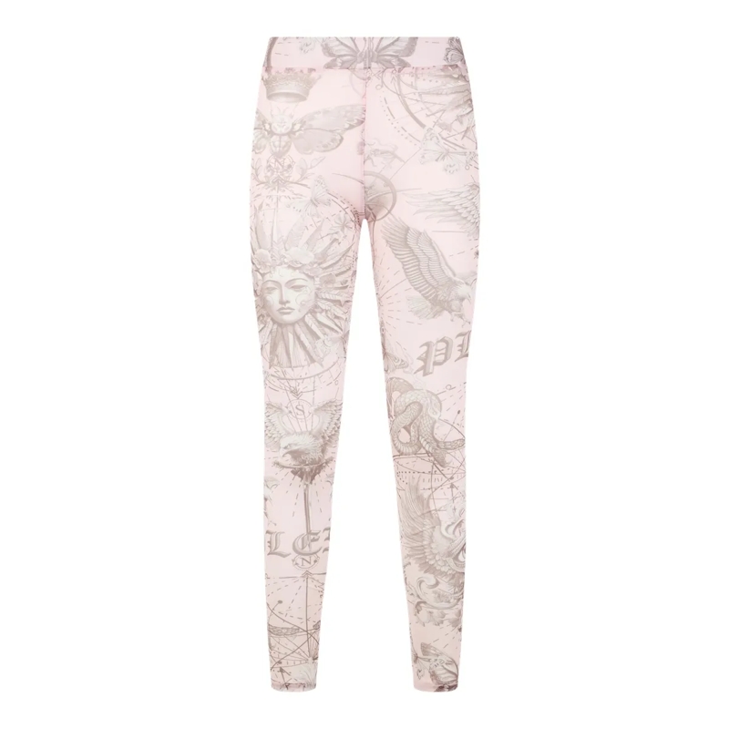 Philipp Plein Leggings Tulle Leggings Butterfly Tattoo rose