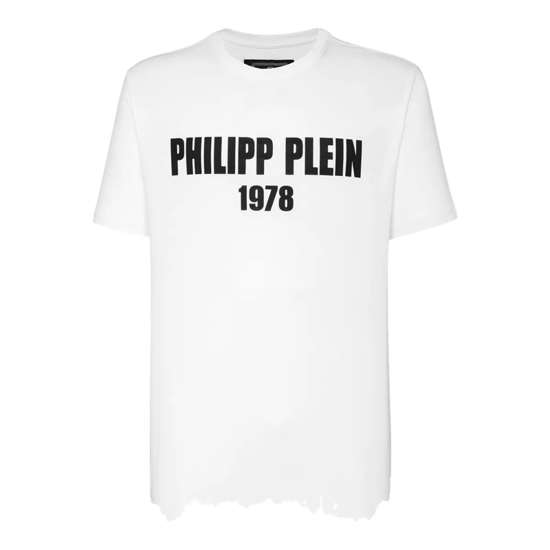 Philipp Plein T-Shirt T-Shirt Rundhalsausschnitt Ss weiss
