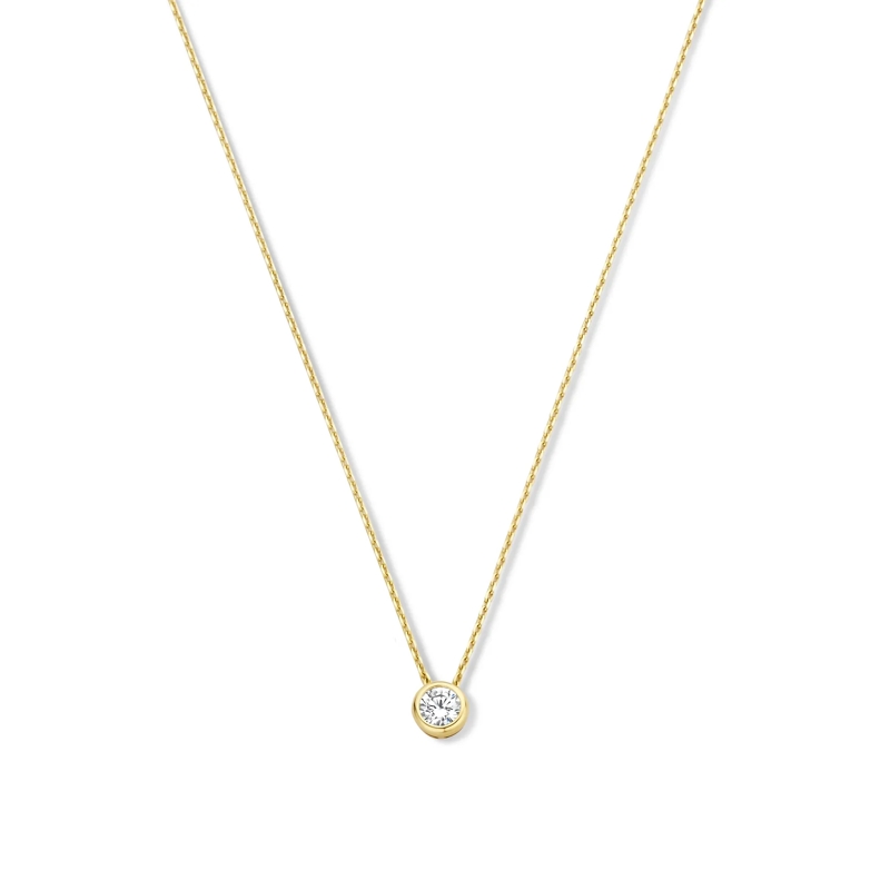 BELORO Medium Halsketting Monte Napoleone Lucilla 9 karat necklace with zirc Gold