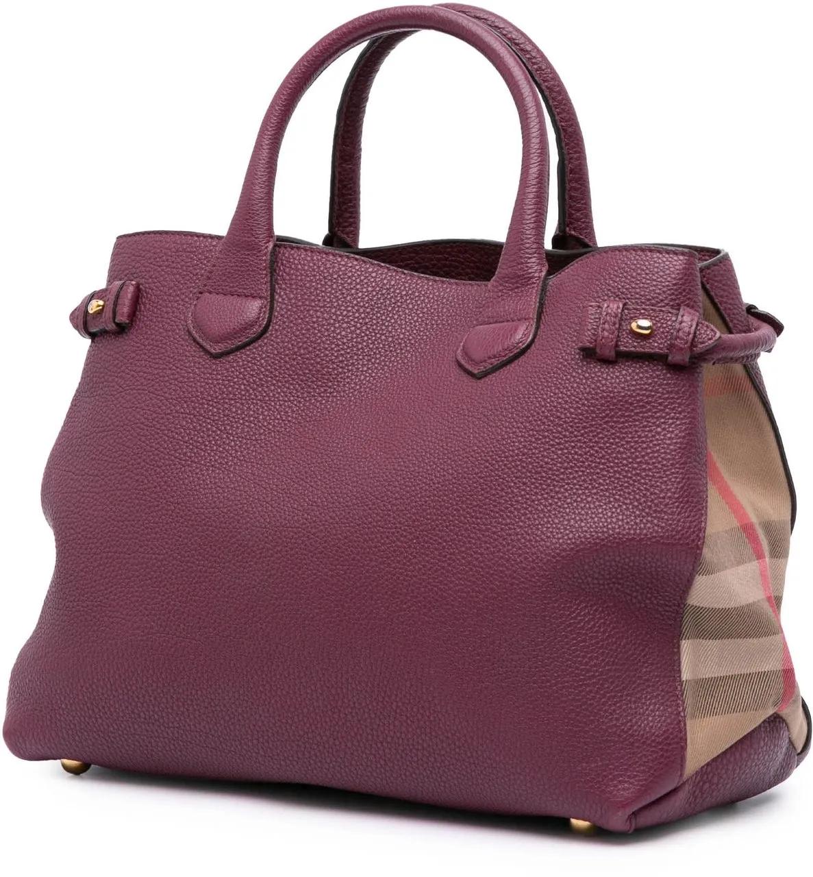 Thumbnail - Burberry Hobo Bags - 2012-2024 Medium Leather and House Check Banner Sa - Gr. unisize - in Orange - für Damen