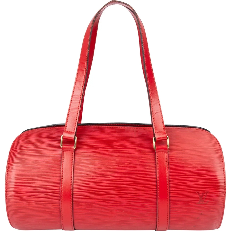Louis Vuitton Tote Louis Vuitton Red Epi Leather Soufflot Handbag rot