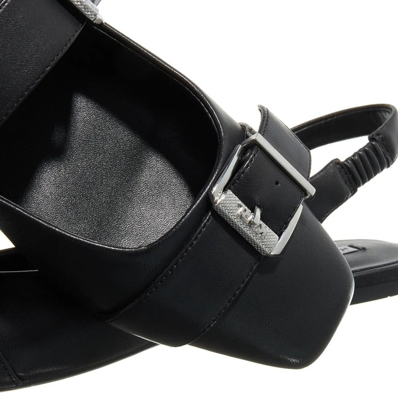 Karl Lagerfeld Ballerines Konnie Double Buckle Sling Black Lthr(Image 4)