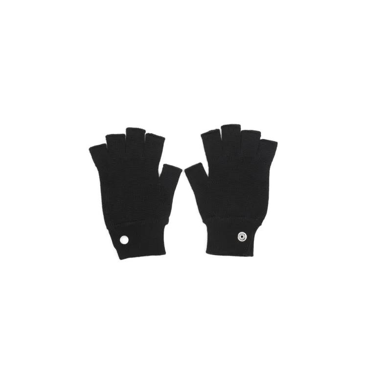 Rick Owens Handschuhe - Fingerless Black Virgin Wool Gloves - Gr. ONE SIZE - in Schwarz - für Damen