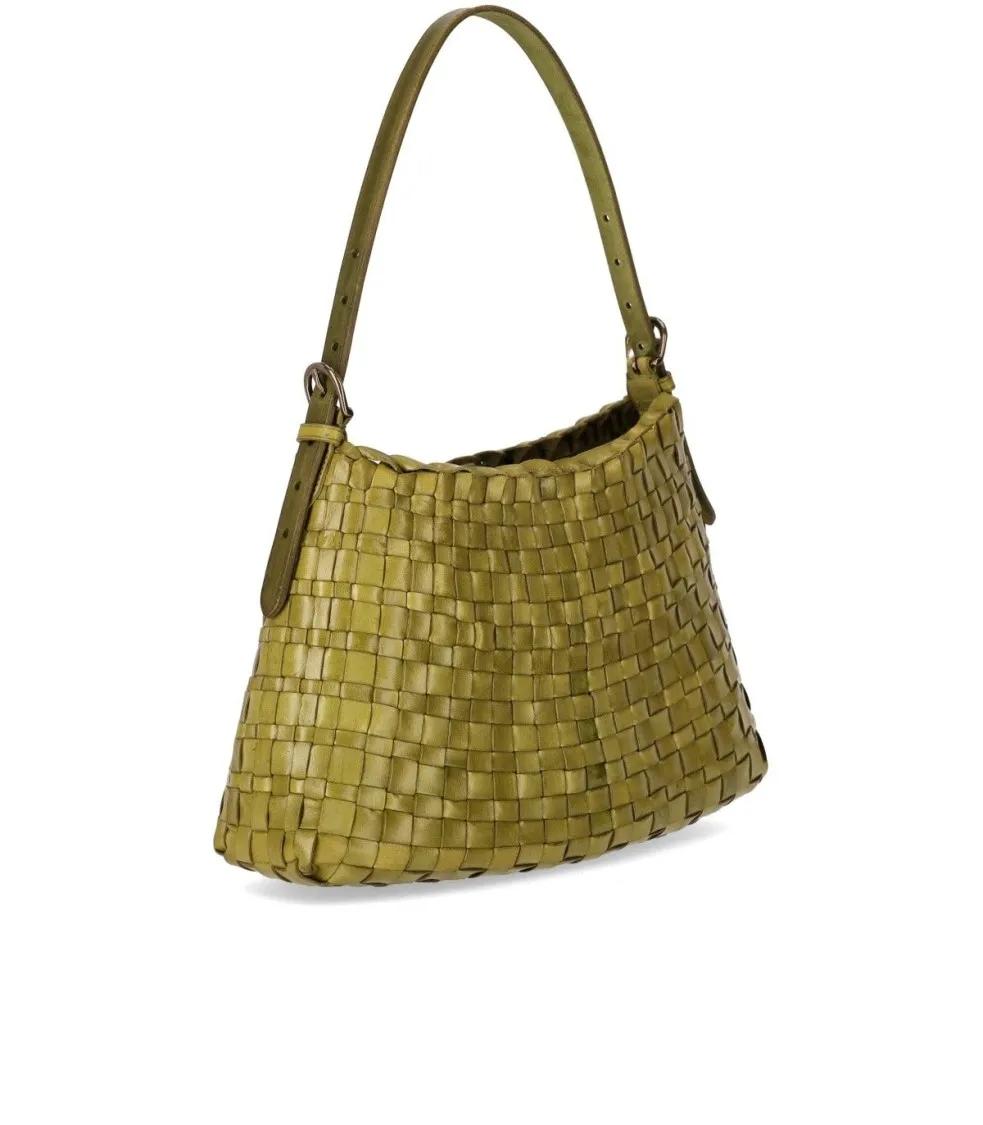 DRAGON DIFFUSION Hobo bags Hobo Salvage Bamboo Green Shoulder Bag in groen