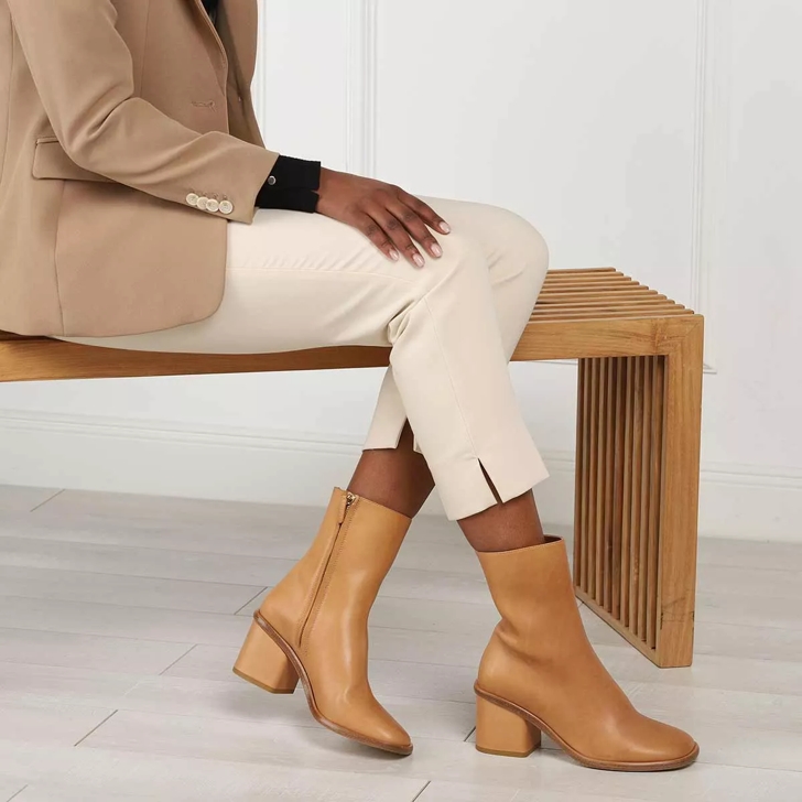 Tan colour best sale ankle boots