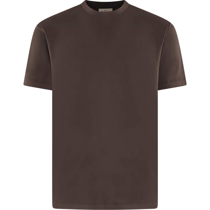 VALENZA T-shirt Heren Interlock Supima T-Shirt Bruin braun