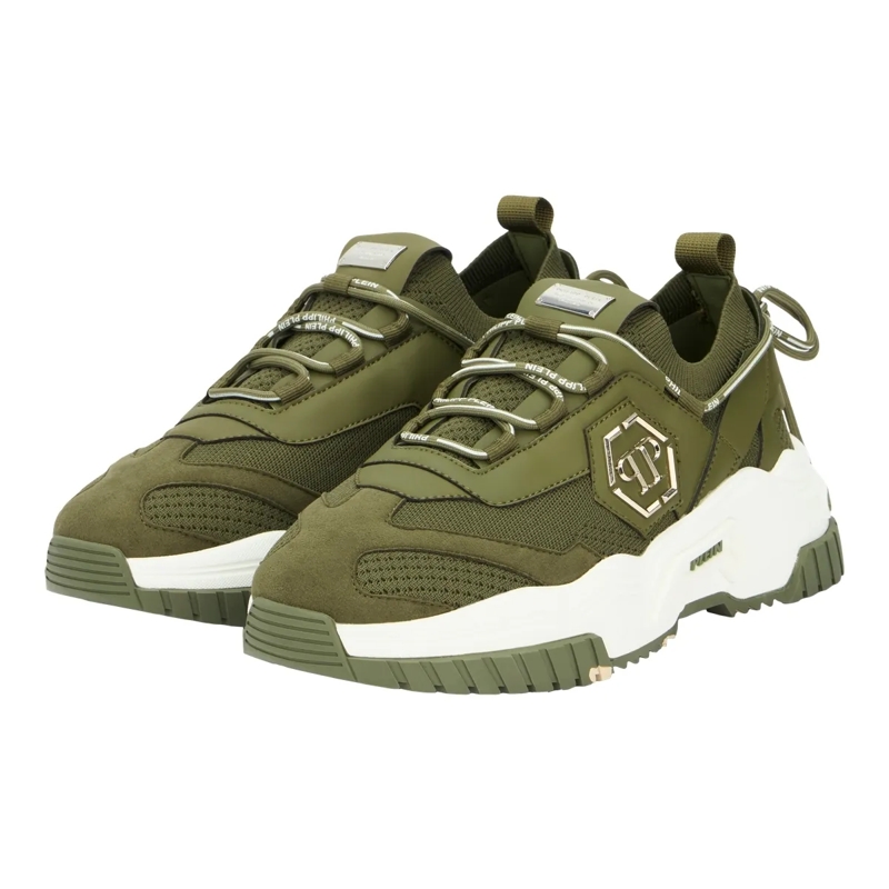 Philipp Plein Low-Top-Sneaker Läufer Predator grün