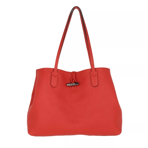 Longchamp Roseau Essential Shoulder Bag L Red Tote