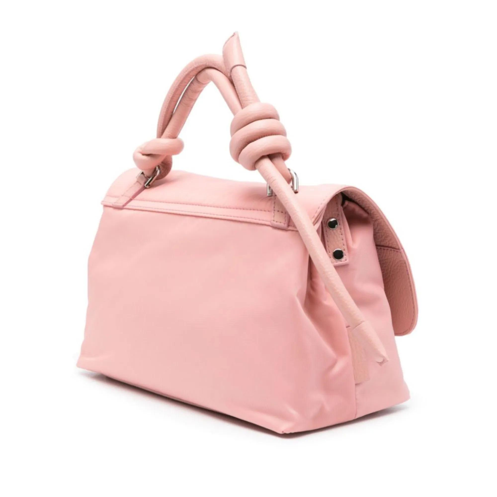 Zanellato Roze Leren Handtas met Knoopdetail Pink Dames