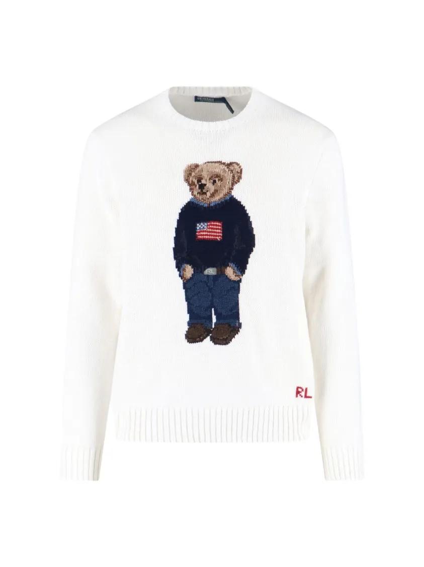 Thumbnail - Polo Ralph Lauren - "Polo Bear" Sweater White - Größe S - white