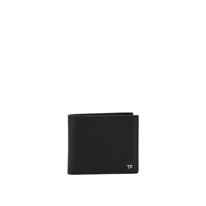 Tom Ford Porte-monnaie Small Grain Leather Bifold Wallet Black