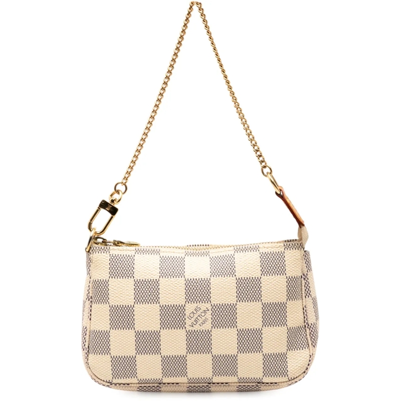 Louis Vuitton Tote Damier Azur Mini Pochette Accessoires weiß