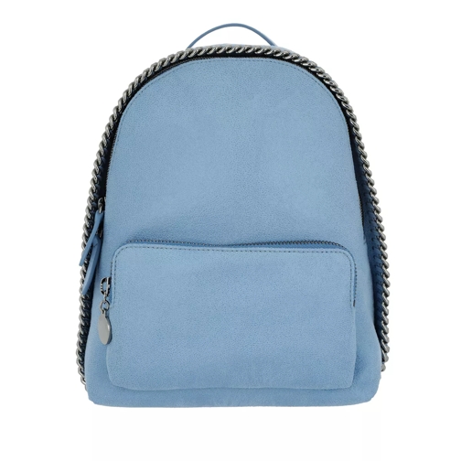 Stella McCartney Falabella Mini Zip Around Backpack Shaggy Deer Sky Blue Ryggsäck