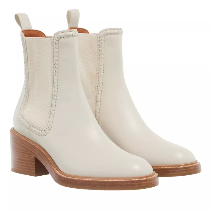 Chloe Mallo Ankle Boots White Stiefelette