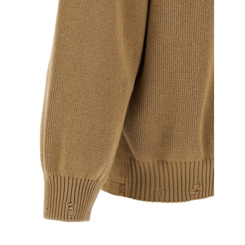 Golden Goose Übergangsjacke Lederjacke mit Ärmeln und Rücken aus Wollmischung Beige(Image 5)