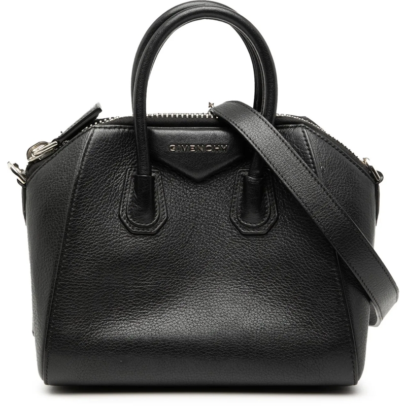 Givenchy Schultertasche Mini Sugar Goatskin Antigona Satchel schwarz