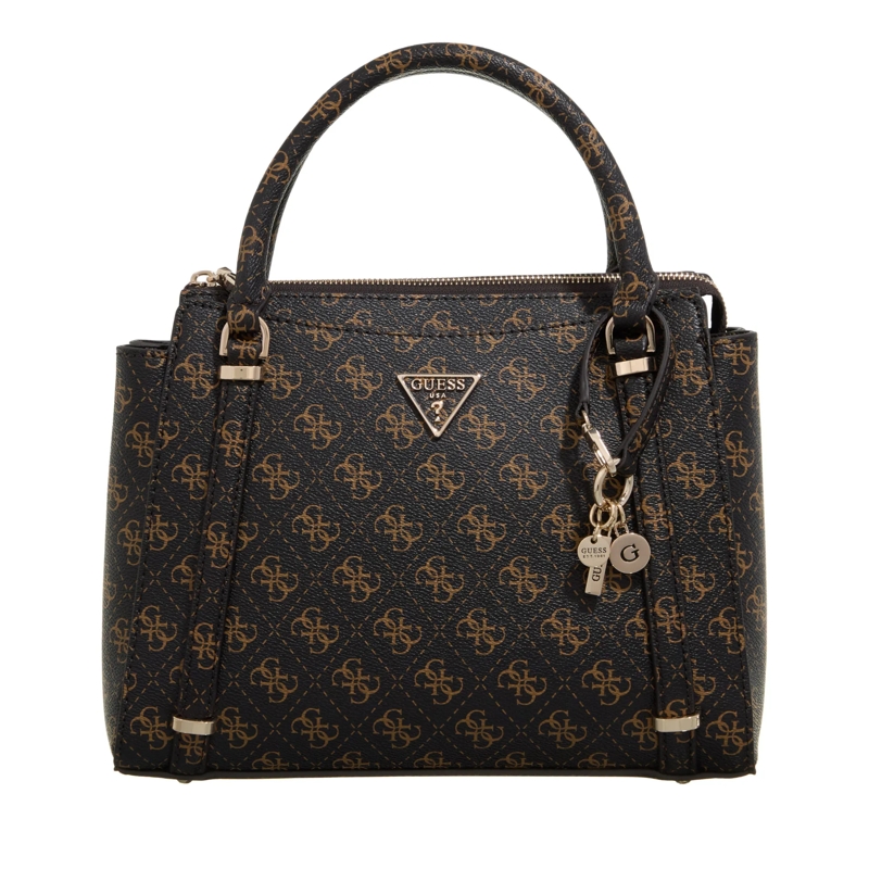 Guess Tote Eco Erica 2 Comp Satchel Brown Logo