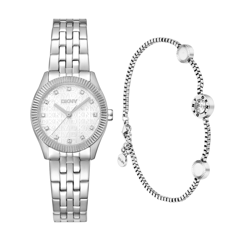 DKNY Quarzuhr Quarzuhr Logo silber(Image 4)