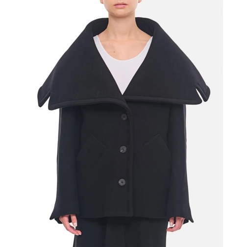 Jacquemus Le Caban Caruso Wool Jacket Black Overgangsjas