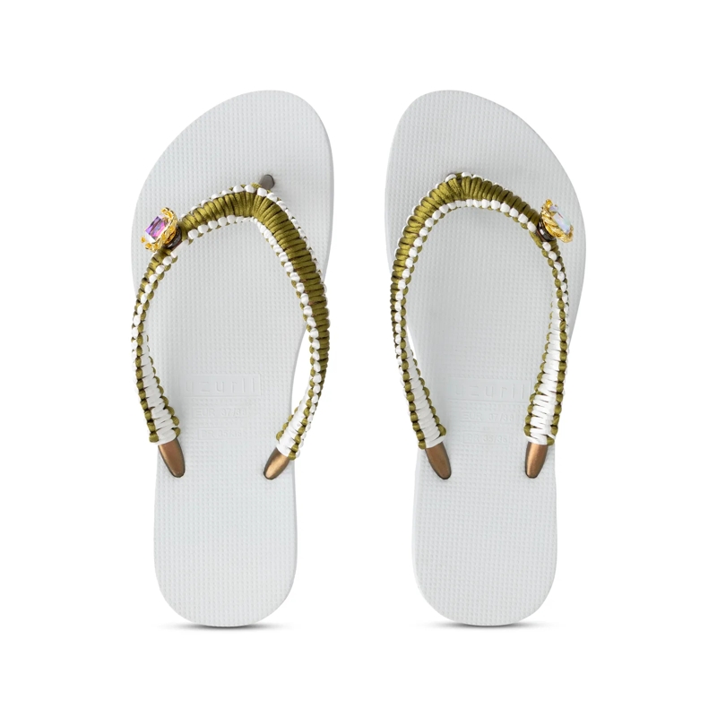 UZURII Flip Flops flip flop Green Macrame Switch weiss(Image 12)