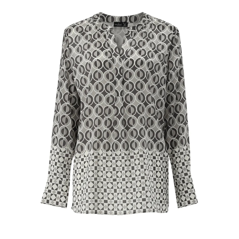 VAN LAACK Bluse Bluse Modern Fit Uni grau