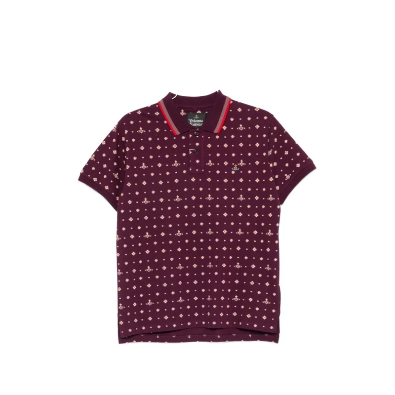 Vivienne Westwood Polo shirt Deep Purple Polo Shirt With Contrasting Collar And Purple