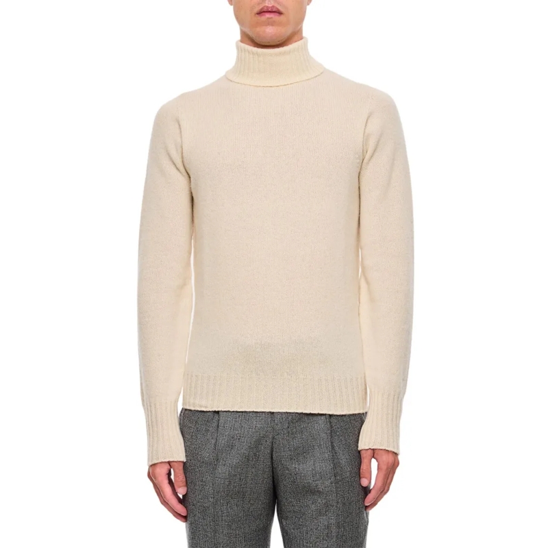 Drumohr Pull Ribbed Turtleneck Sweater Neutrals