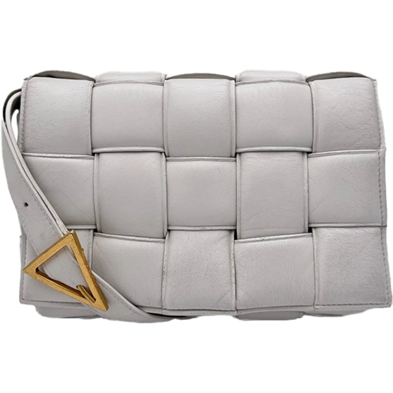 Bottega Veneta Sac à bandoulière Bottega Veneta Padded Cassette - Off-White weiß