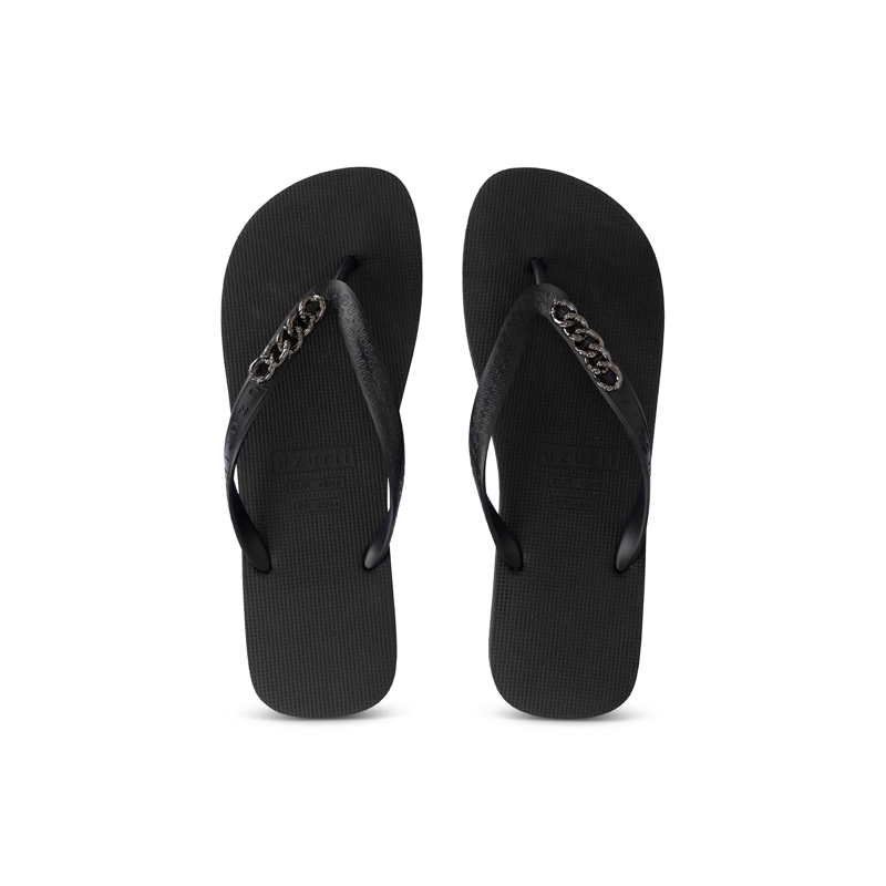 UZURII Flip Flops Zehentrenner Silver Small schwarz