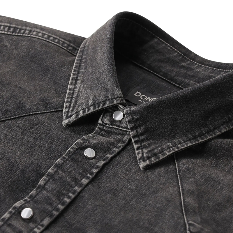 Dondup Chemise Hemd aus Baumwoll-Mix grau(Image 3)