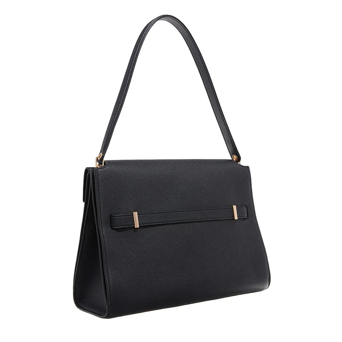 TORY BURCH Hobo bags Lee Radziwill Pebbled Large Shoulder Bag in zwart