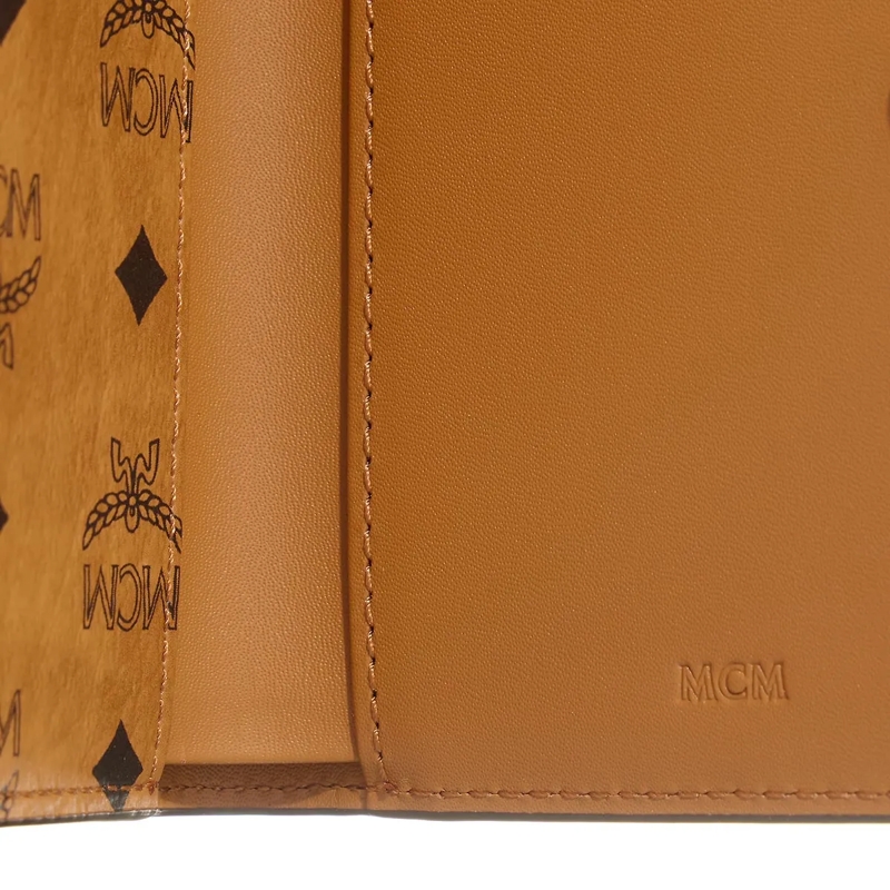 MCM Bi-Fold-Portemonnaie Aren Visetos Small Wallet Mni Cognac(Image 4)