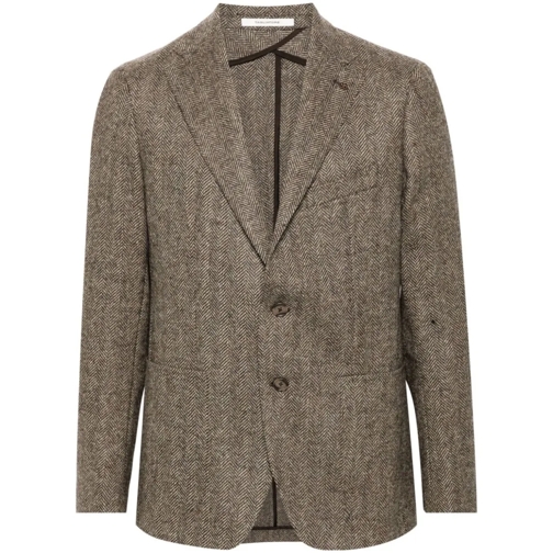 Tagliatore Blazer Light Brown Wool Jacket Brown