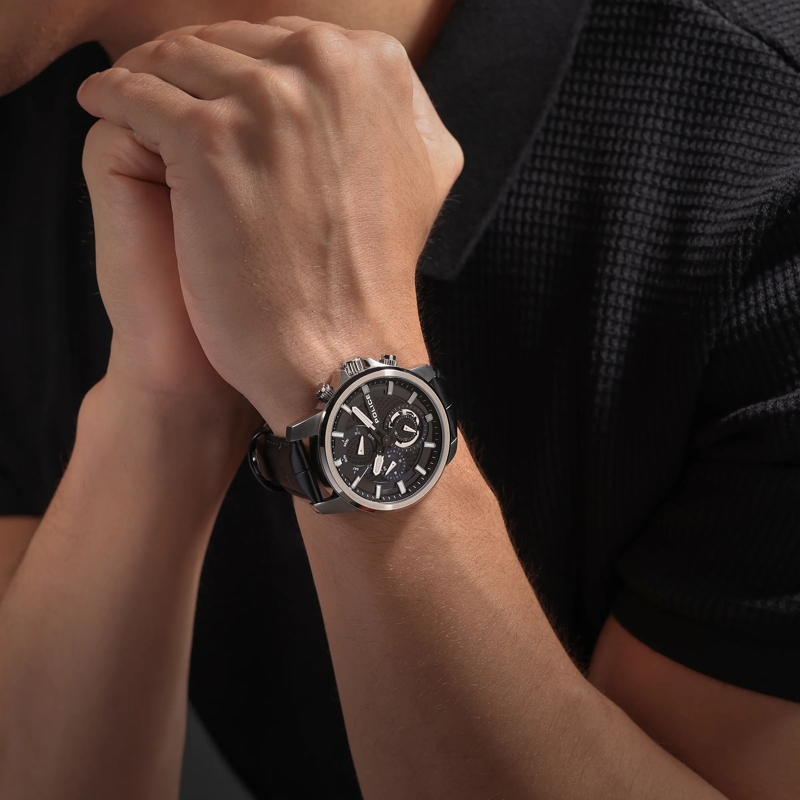 Police Automatikuhr Quarzuhr Newport schwarz(Image 4)