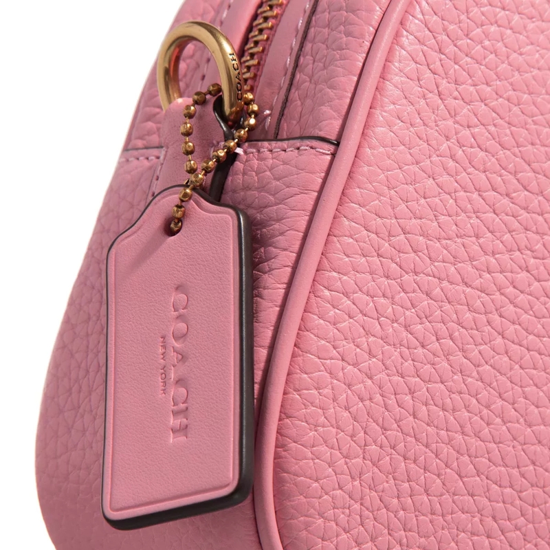 Coach Messenger Bag Soft Pebble Leather Camera Bag Bubblegum(Image 4)