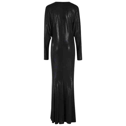 Norma Kamali Robes du soir Dolman V Neck Fishtail Gown Black (Image 2)