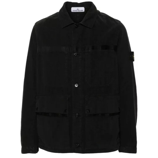 Stone Island Compass Badge Shirt Jacket Black 