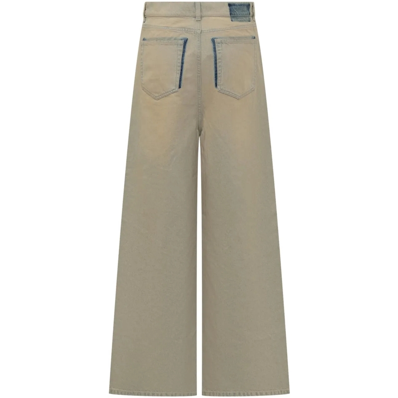 Stella McCartney Jeans Boyfriend Pantaloni Gamba Larga Sovratinti. taupe(Image 2)