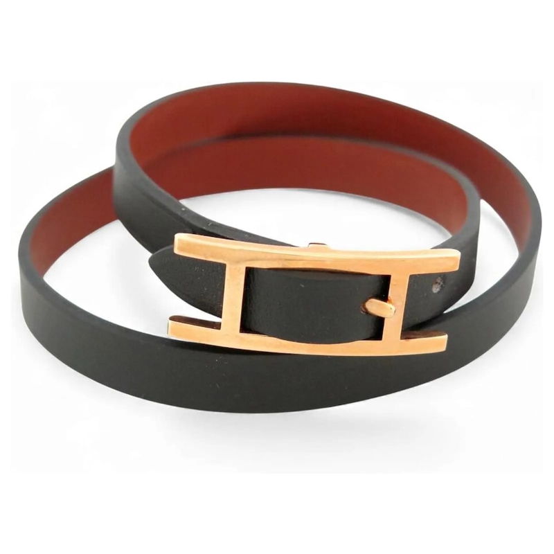 Hermès Armband NEUES HERMES BEHAPI DOUBLE TOUR ARMBAND H064692CD  mehrfarbig
