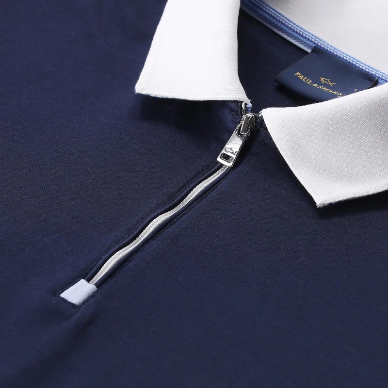 Paul & Shark Poloshirt Poloshirt aus Baumwolle blau(Image 4)