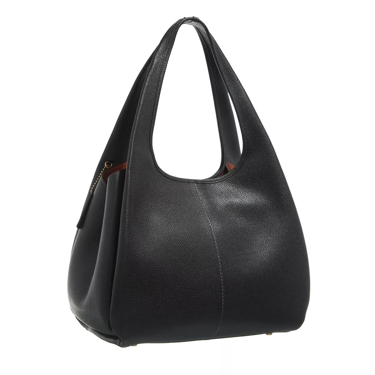 Coach Totes Polished Pebble Leather Lana Shoulder Bag in zwart
