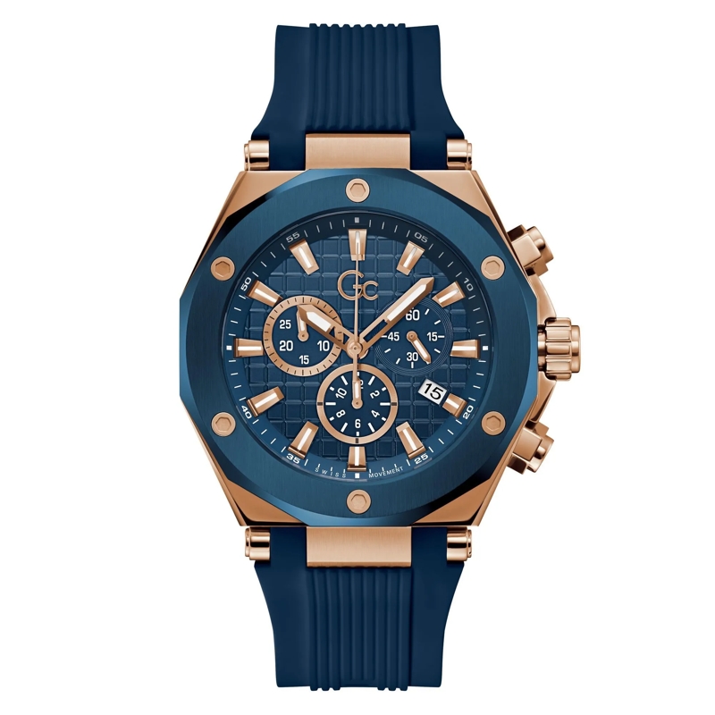 GC Quarzuhr Chronograph Uhr Gc Legacy blau