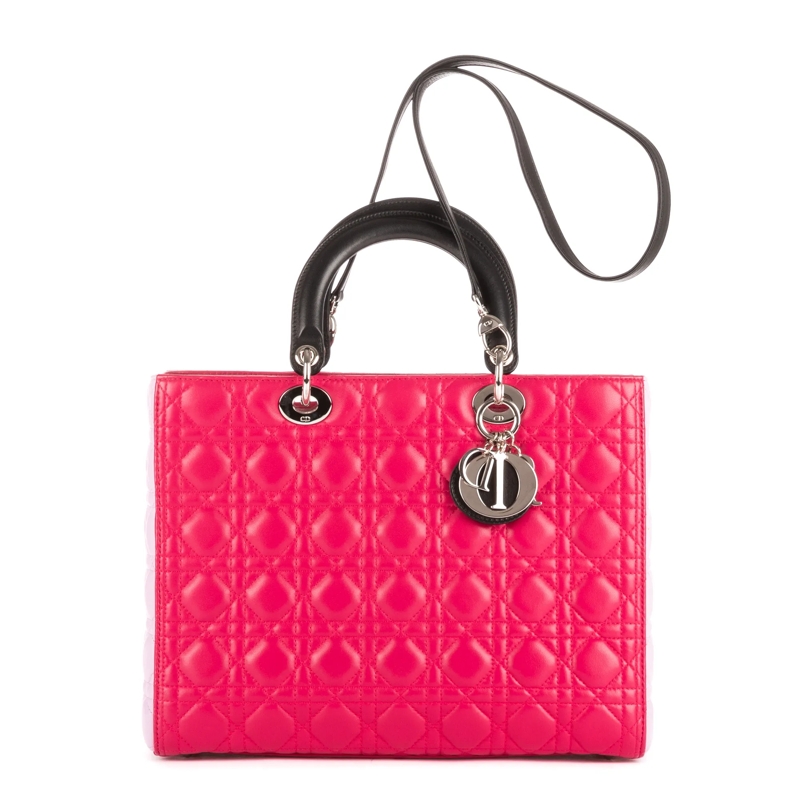 Christian Dior Crossbody Bag Large Lady Dior Zip GM schwarz